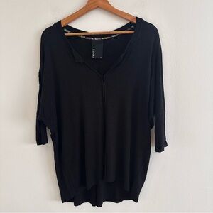 Anthropologie Dolan Black Slub cotton dolman sleeve top medium